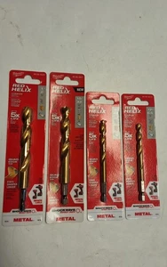 Milwaukee Lote De Cuatro Brocas De Metal 1/2", 15/32", 9/32" Y 17/64 Nuevas - Imagen 1 de 6