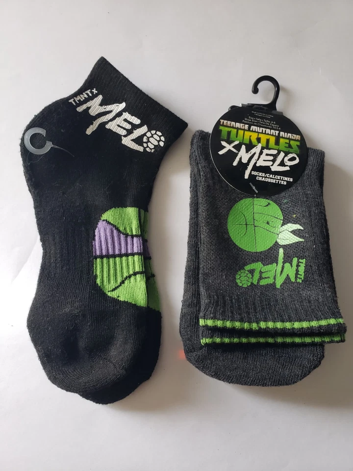 2 Pares Calcetines TMNT Talla 6-8 Zapato Talla 10.5-4 Foto 1 de 3