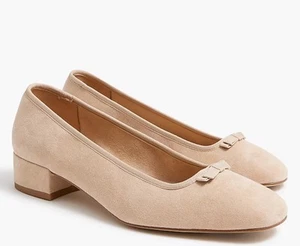 Neu J Crew Factory Nude Wildleder Ballerinas Niedrig Blockabsatz Größe 8 - Bild 1 von 4