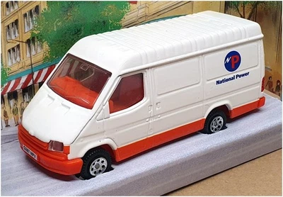 Corgi 13cm Long Diecast 58104 - Ford Transit Van (National Power) White/Orange - Image 1 of 4