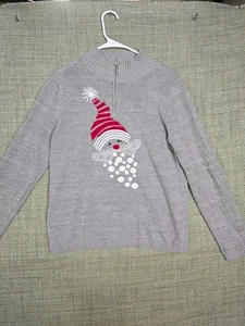 North Style Damen Shirt Grau Medium Weihnachten Santa Langarm - Bild 1 von 9