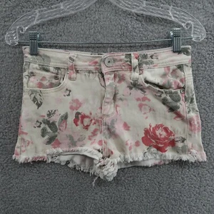 Pantalones Cortos Para Mujer Casi Famosos 6 Patrón Floral Denim Dobladillo Crudo Informales 28x2 - Imagen 1 de 10