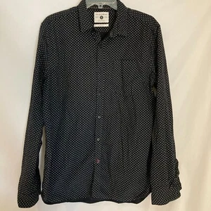 Cactus Man Men’s L Slim Fit Shirt Blue Star Print Button-Up Long Sleeve VGC - Picture 1 of 7