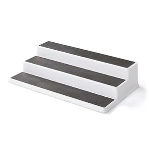 2555-0188 Non-Skid 3-Tier Spice Pantry Kitchen Cabinet Organizer 15-Inch Whit... - Picture 1 of 6