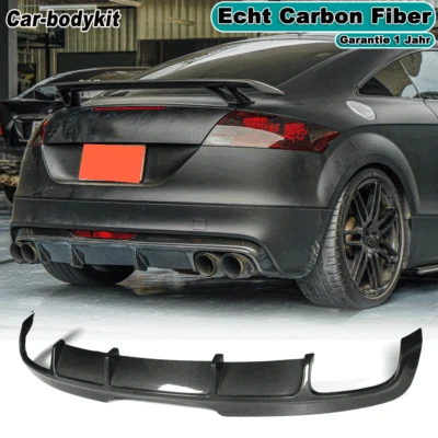 Carbon Diffusor Hinterer Diffusor Heckansatz Spoiler für Audi TTS 08-14 TT 13-14 - Bild 1 von 4