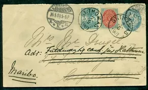 DWI 1901, Edición Mixta atado Santo Tomás a Dinamarca - REENVIADO de vuelta a MARIBO - Imagen 1 de 1