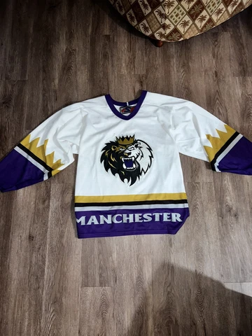 Manchester Monarchs Blank Authentic Replica White Home Hockey Jersey Small AHL Cover