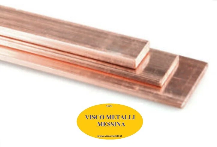 Barra Piatta rame mm 30x5 fresa tornio cnc brico hobby quadro elettrico mt 1 - Immagine 1 di 1
