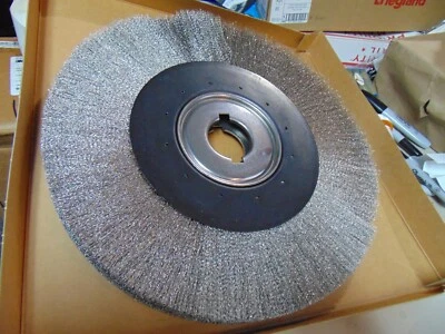 Rueda de alambre prensado cara AMPLIA, 15 pulgadas D X 1,5" cara x2,008 acero inoxidable 81304 Foto 1 de 3