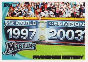 2010 Topps #198 Franchise History Marlins NM-MT 