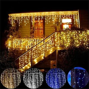 Xmas Outdoor christmas lights LED Icicle Lights,Low voltage,8 Modes with Memory - Picture 1 of 11