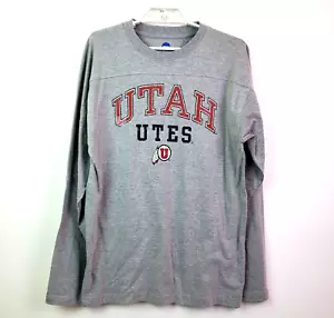 NCAA By KA Inc Utah Utes Mens Size M Gray Cotton Long Sleeve Graphic Shirt Top - Picture 1 of 4