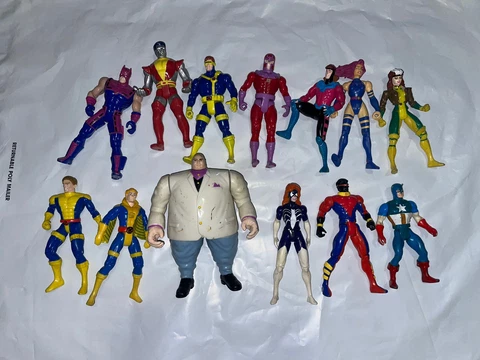 Marvel ToyBiz  Figures Lot Of 13 Vintage X-Men Spiderman 1994 Cover