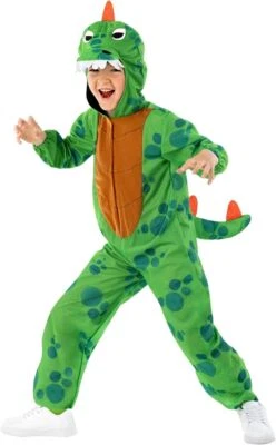 Kids Dinosaur Costume S - XL Boys Girls Dragon Jumpsuit Fancy Dress Book Week - Image 1 of 4