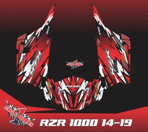 POLARIS RZR 1000 14-19. GRAPHICS KIT PEGATINAS Detent - Foto 1 di 1