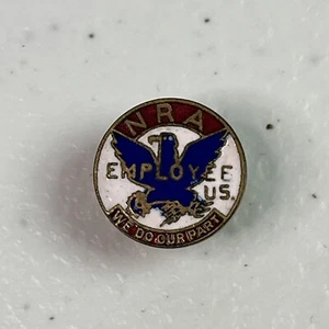 National Recovery Agency NRA Employee Enamel badge Lapel Stud New Deal 1930’s - Picture 1 of 4