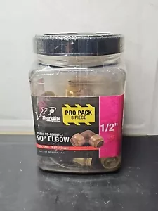 8-Pc SharkBite U248LFJ8 1/2" 90° Coude Connecteurs Laiton Pack Pro 1003422468 - Photo 1/5