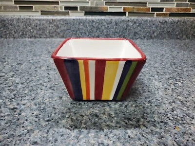 Pampered Chef Simple Additions Stripes 4 1/2" Bowl Dip Condiment RETIRED - Image 1 of 4