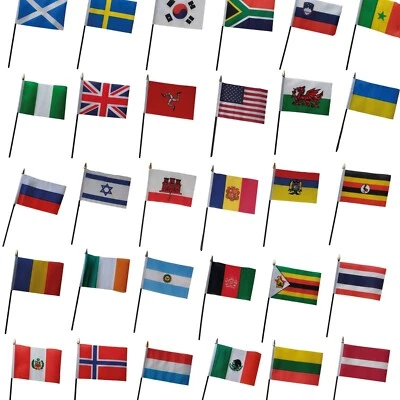 Table Desk Top Flag All Countries No Base Huge Choice FREE UK Delivery! - Image 1 of 4
