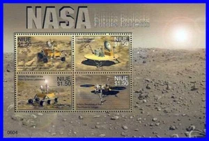 NIUE = ASTRONOMY & SPACE = MARS CONQUEST M/S SC#814 MNH CV$8.50 - Picture 1 of 1