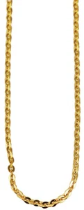 Akzent Edelstahlkette Erbskette 45cm Edelstahl Halskette IP plattiert goldfarbig - Bild 1 von 3