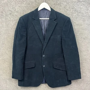 John Lewis Jacket Mens 42 Blue Blazer Emmetex Moleskin Classic Fit Soft Cotton - Picture 1 of 11