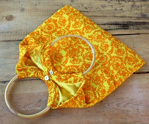 Shopper gelb Stofftasche Beachbag Henkeltasche Tasche Strandtasche Bali Beachbag - Bild 1 von 4