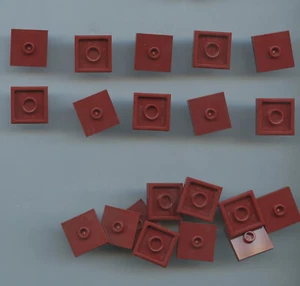 LEGO x 20 Dark Red Plate, Modified 2 x 2 with Groove 1 Stud (Jumper) - Picture 1 of 1