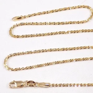 Solid 14K Yellow Gold Margarita Chain Link Necklace 18" 1.5mm - Picture 1 of 3