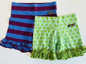 MATILDA JANE WONDERFUL PARADE GREEN&LACROSSE PLATINUM BLUE RUFFLED SHORTIES*8 - Picture 1 of 4