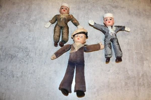Vintage Konvolut 3 Puppen Cracker Jack Matrosen Jungen 1940-1950er Jahre - Bild 1 von 9