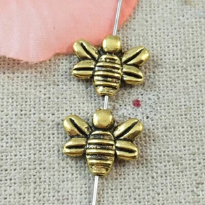 Envío gratuito 144 piezas Espaciadores antiguos de abejas chapados en oro 14x11 mm L-5251 - Imagen 1 de 4