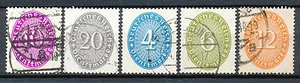 Reich Dienst 125 - 129 gebruikt (4) - Picture 1 of 1