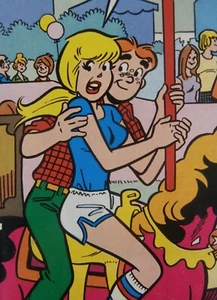 Betty And Me 98 Archie Comic Book Innuendo Risque Hands On The Pole Cover 1970's - Picture 1 of 12