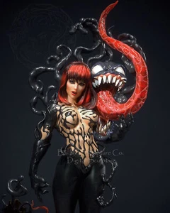 She Venom Sculpture(300mm)/3D Printed/Unpainted/Unassembled/GK/Creative Geek - Picture 1 of 7