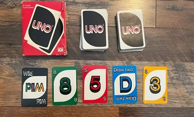 Vintage UNO Card Game 1979 Complete Deck 108 Cards Original Box & Instructions - Image 1 of 4