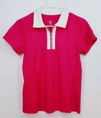 TAIL Collared Zip Golf Polo Shirt, Womens Sz S, Red, Short Sleeve, NEW, BC3119 - Image 1 of 4