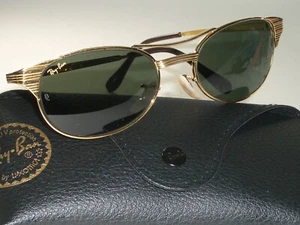 VINTAGE B&L RAY BAN W1394 WWAS GEP SLEEK OVAL CRYSTAL G15 UV SIGNET SUNGLASSES - Picture 1 of 12