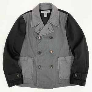 CAMISA COMME des GARCONS doble botonadura chaquetón patchwork chaqueta mixta - Imagen 1 de 9