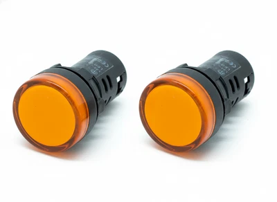 Luz Indicadora Panel Piloto LED Ámbar L22 ATI 22mm 12V DC (Pack de 2) Foto 1 de 2