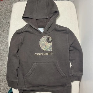 Carhartt Youth Boys 5 Brown Camo Hoodie Sweatshirt - Picture 1 of 5