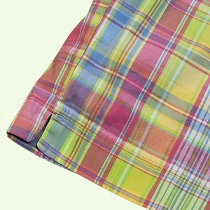 Bermudas a Cuadros Kim Rogers Rosa Verde Talla 14 Preppy Madras Coastal T13 - Imagen 1 de 6