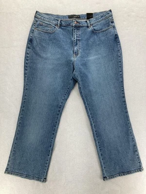 Jeans feminino Venezia Lane Bryant 22 azul pequeno stretch bootcut denim plus size novo com etiquetas - Imagem 1 de 4