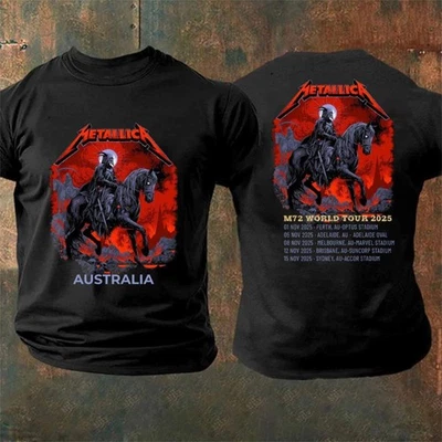 2Sided Metallica T-Shirts M72 Tour 2025 TShirt Cotton O Neck Tee Shirt Men Women - image 1 of 4