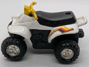 Vintage 1980s ATV 4 Wheeler Friction Toy Quad White - Picture 1 of 8