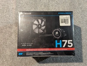Corsair H75 Fan Hydro AIO Liquid CPU Cooler, 120mm Radiator Dual 120mm PWM - Picture 1 of 6