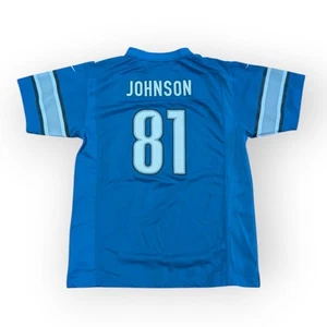 Calvin Johnson Detroit Lions Jersey NFL Football Nike Blue #81 Youth Sz XL 18-20 - Picture 1 of 6