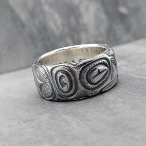 Anillo David Yurman Plata de Ley 925 11mmm Banda Noroeste - Imagen 1 de 6
