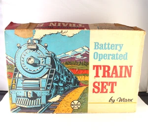 *NON TESTATO* Set treno vintage anni 60 batteria latta litografia Union Pacific di Marx scatola originale - Foto 1 di 8