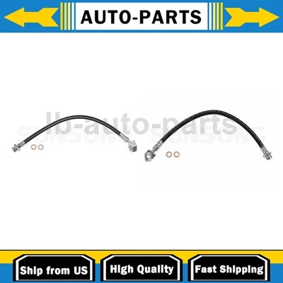 Para 1986-1989 Nissan D21 2.4L RWD 2x conjunto de linha de mangueira de freio dianteiro - Imagem 1 de 4